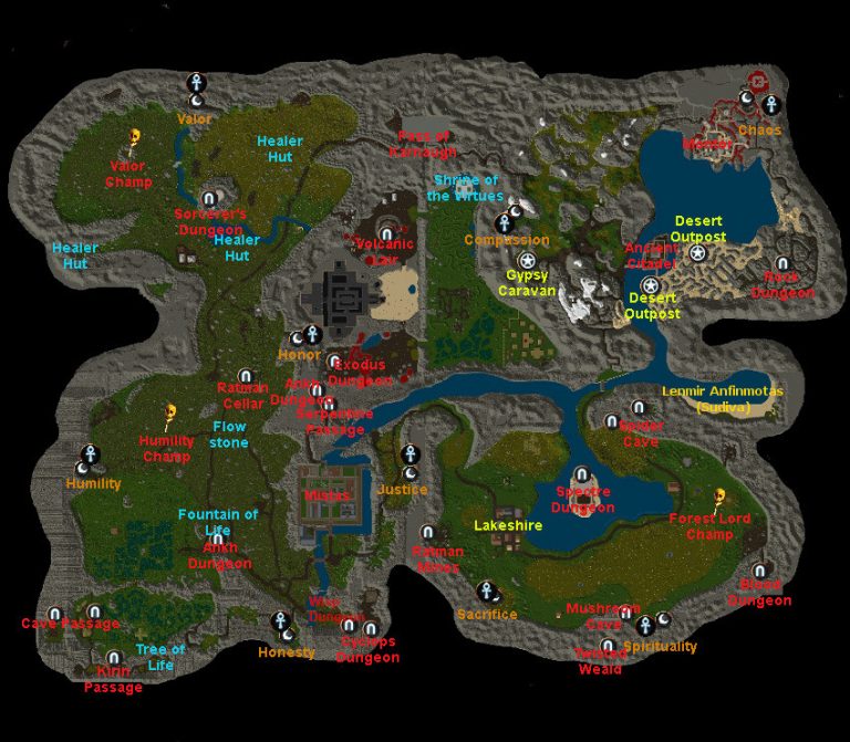 Ultima Continents Maps MoonGate Polski Serwer Ultima Online